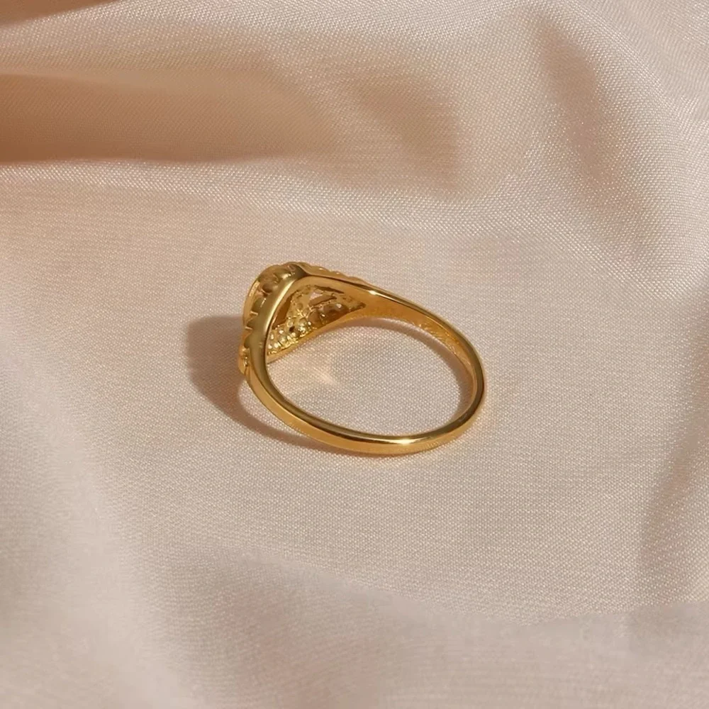 18k Gold Plated Delicate Natural Freshwater Pearl Rings - Picture 7 of 10